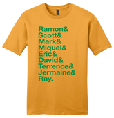 Baseball Lineup 2002 Oakland & gold T-shirt In The Clutch